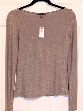 Banana Republic Metallic Long-Sleeve Top